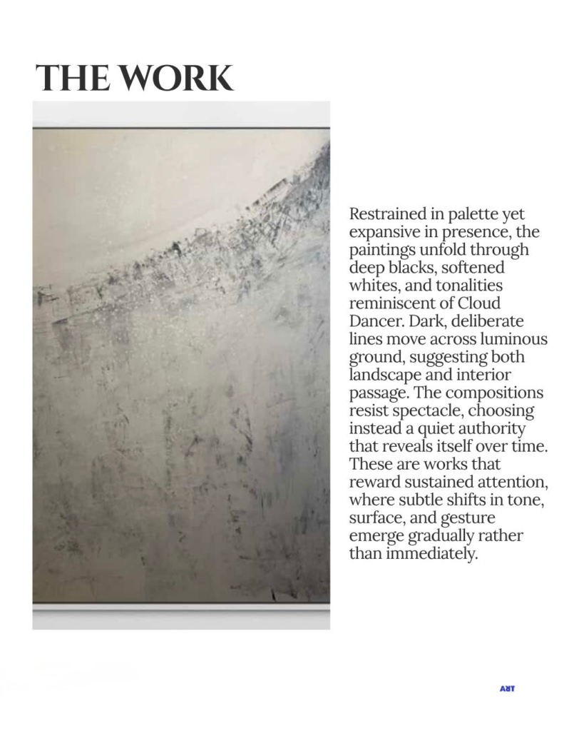 Gina Keatley is a bold and innovative artist whose journey into contemporary art reflects her passion for pushing creative boundaries. Her signature collection, Untamed Moderns, serves as an anthology of abstract expressionism, exploring the depths of human emotion through dynamic contrasts of monochrome and bursts of mandarin orange. This distinctive style invites audiences into a visceral dialogue with color, form, and texture, celebrating the transformative power of artistic expression.